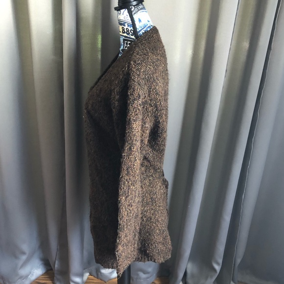 A.M.I. Knit Long Sleeve Open Front Tie Front or Back Cardigan Sweater - Picture 10 of 12